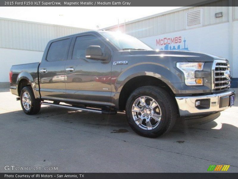Magnetic Metallic / Medium Earth Gray 2015 Ford F150 XLT SuperCrew