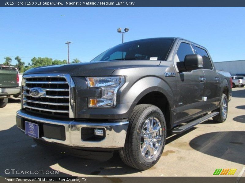 Magnetic Metallic / Medium Earth Gray 2015 Ford F150 XLT SuperCrew