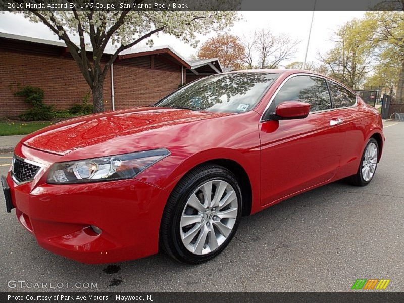 San Marino Red / Black 2010 Honda Accord EX-L V6 Coupe