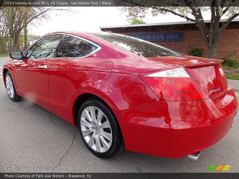 San Marino Red / Black 2010 Honda Accord EX-L V6 Coupe