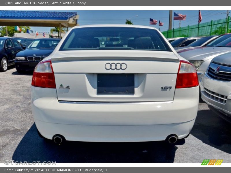 Arctic White / Ebony 2005 Audi A4 1.8T Sedan