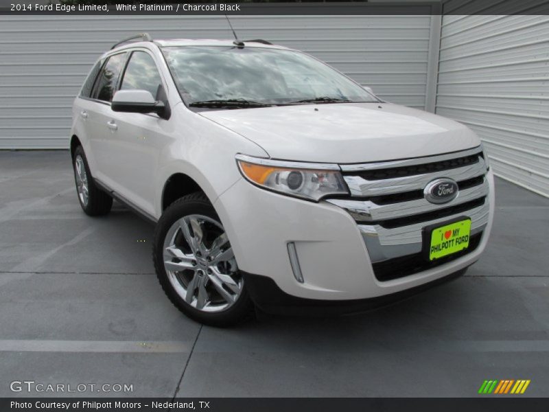 White Platinum / Charcoal Black 2014 Ford Edge Limited