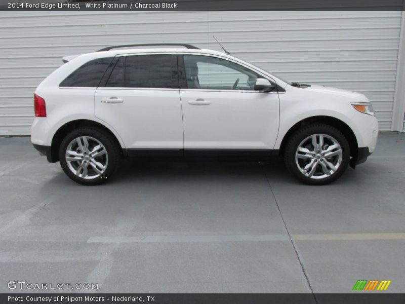 White Platinum / Charcoal Black 2014 Ford Edge Limited