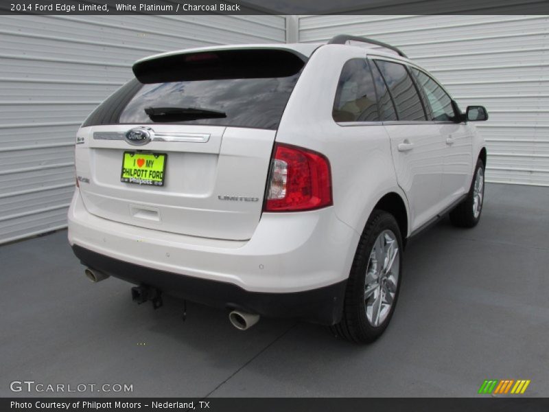 White Platinum / Charcoal Black 2014 Ford Edge Limited