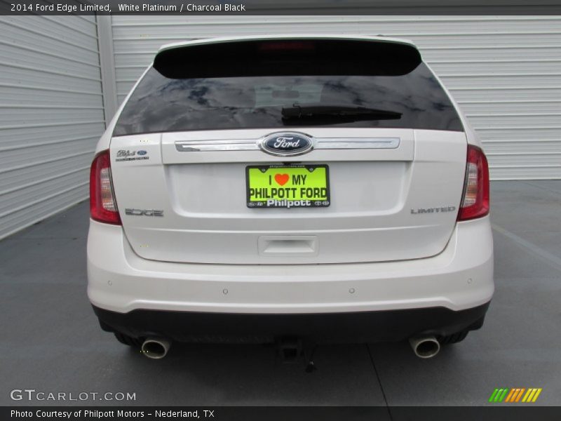 White Platinum / Charcoal Black 2014 Ford Edge Limited