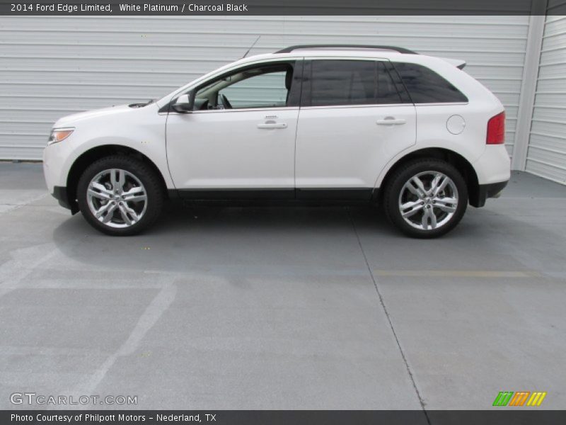 White Platinum / Charcoal Black 2014 Ford Edge Limited