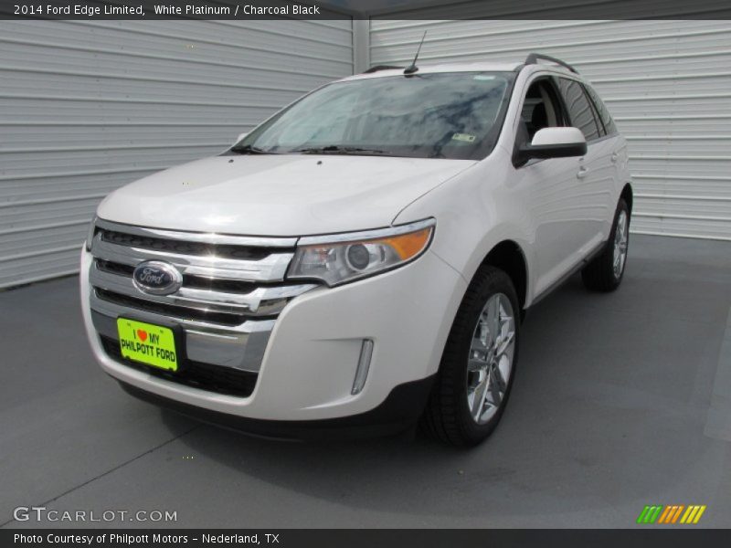 White Platinum / Charcoal Black 2014 Ford Edge Limited