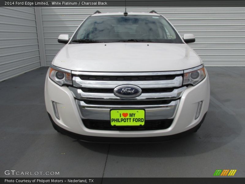 White Platinum / Charcoal Black 2014 Ford Edge Limited