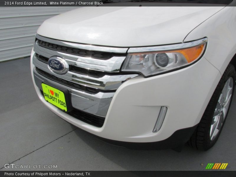 White Platinum / Charcoal Black 2014 Ford Edge Limited
