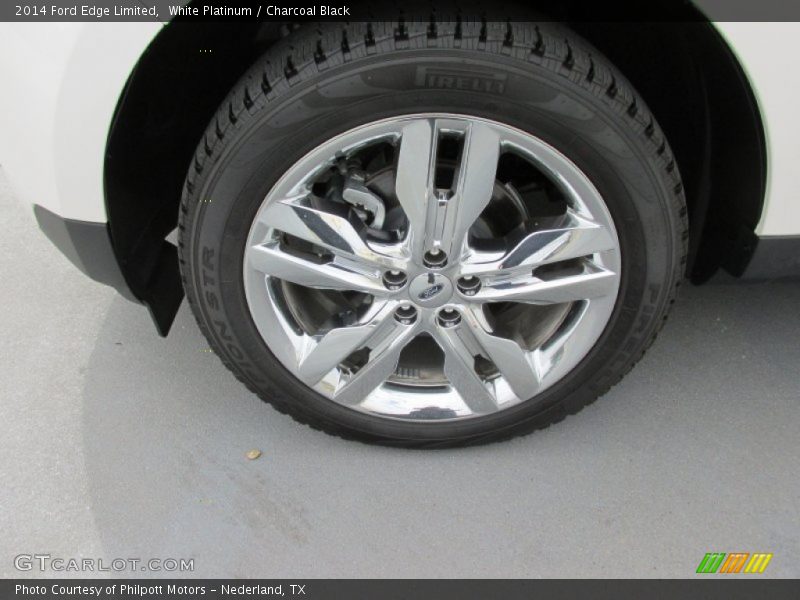 White Platinum / Charcoal Black 2014 Ford Edge Limited