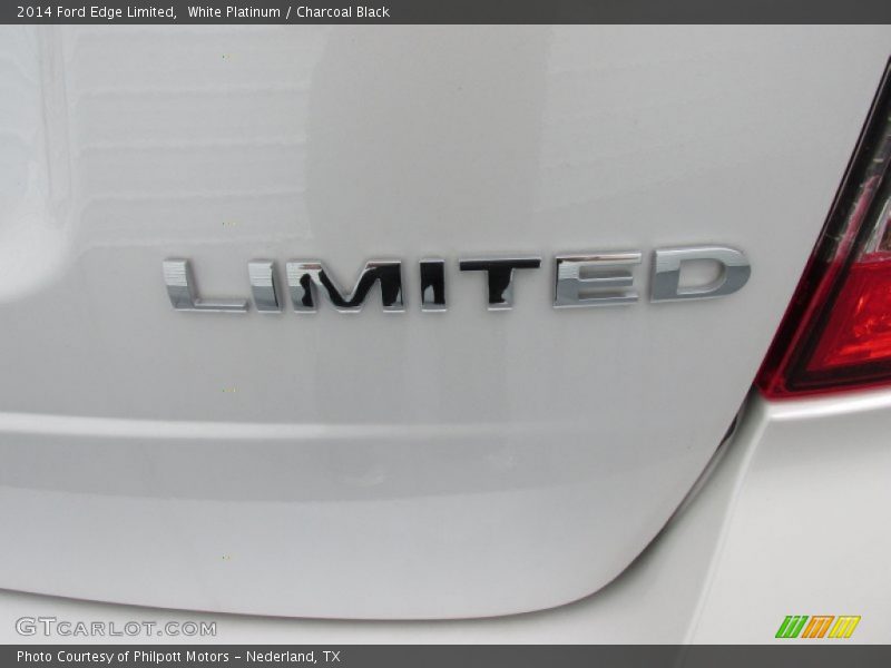 White Platinum / Charcoal Black 2014 Ford Edge Limited