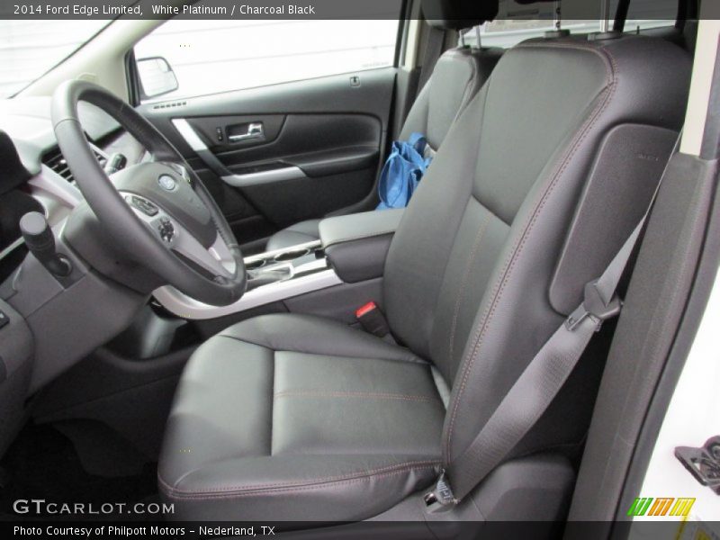 White Platinum / Charcoal Black 2014 Ford Edge Limited