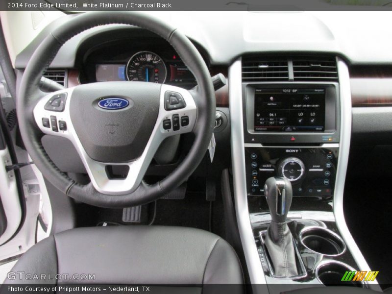 White Platinum / Charcoal Black 2014 Ford Edge Limited