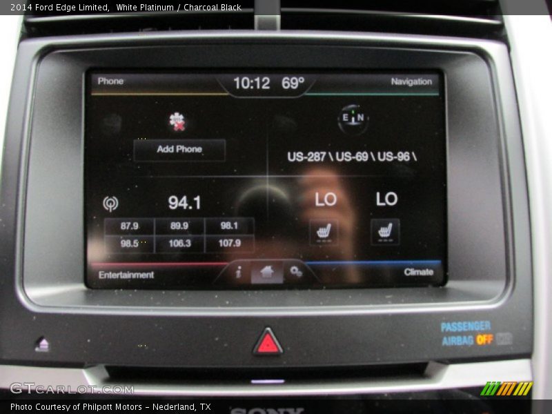 White Platinum / Charcoal Black 2014 Ford Edge Limited