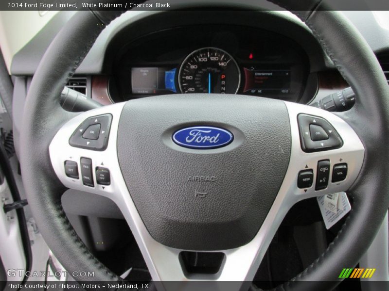 White Platinum / Charcoal Black 2014 Ford Edge Limited