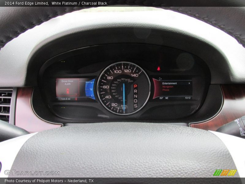 White Platinum / Charcoal Black 2014 Ford Edge Limited