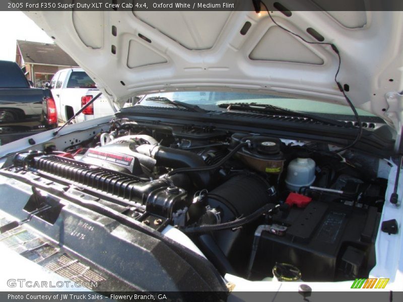 Oxford White / Medium Flint 2005 Ford F350 Super Duty XLT Crew Cab 4x4