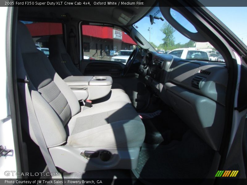 Oxford White / Medium Flint 2005 Ford F350 Super Duty XLT Crew Cab 4x4