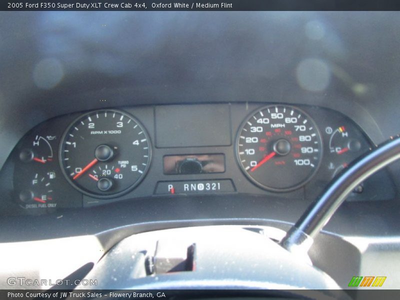 Oxford White / Medium Flint 2005 Ford F350 Super Duty XLT Crew Cab 4x4
