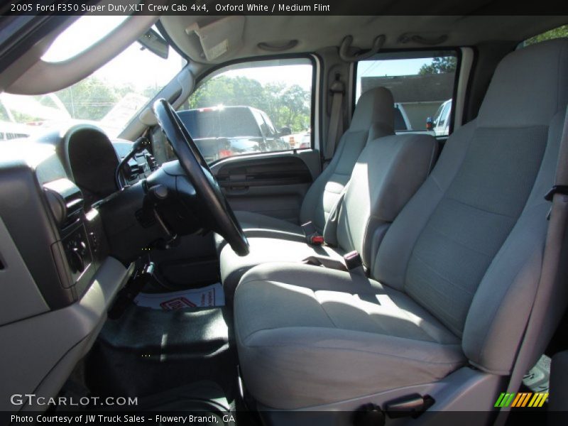 Oxford White / Medium Flint 2005 Ford F350 Super Duty XLT Crew Cab 4x4