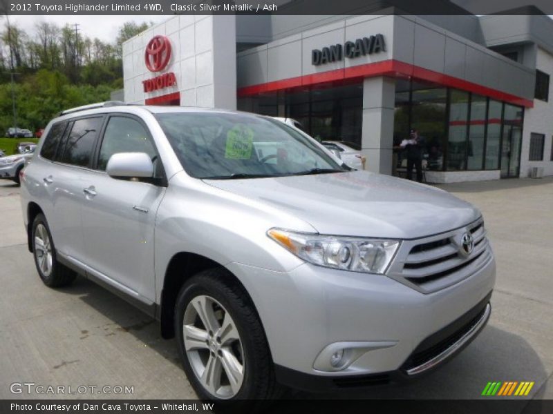 Classic Silver Metallic / Ash 2012 Toyota Highlander Limited 4WD