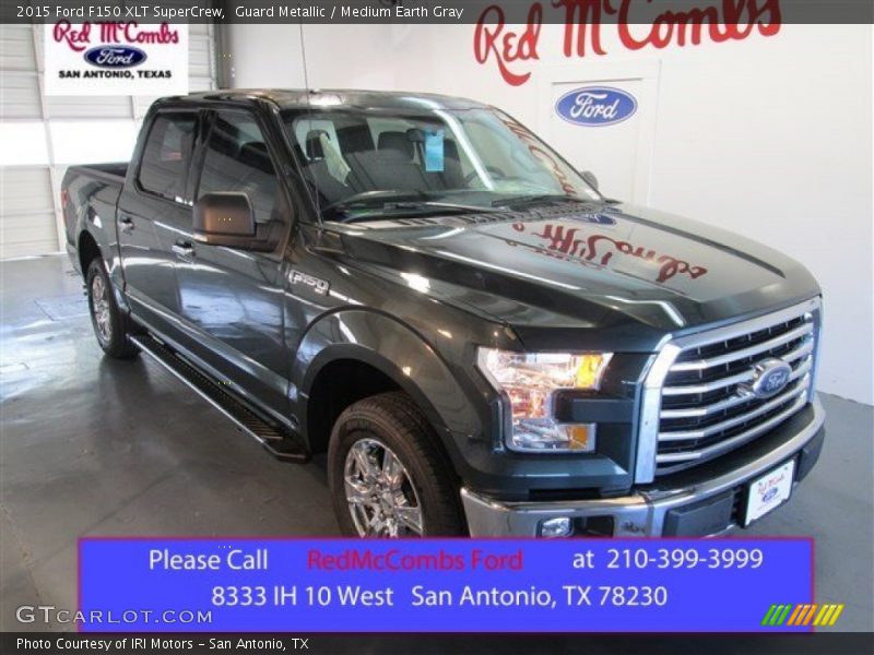 Guard Metallic / Medium Earth Gray 2015 Ford F150 XLT SuperCrew