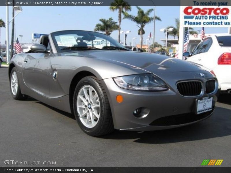 Sterling Grey Metallic / Black 2005 BMW Z4 2.5i Roadster