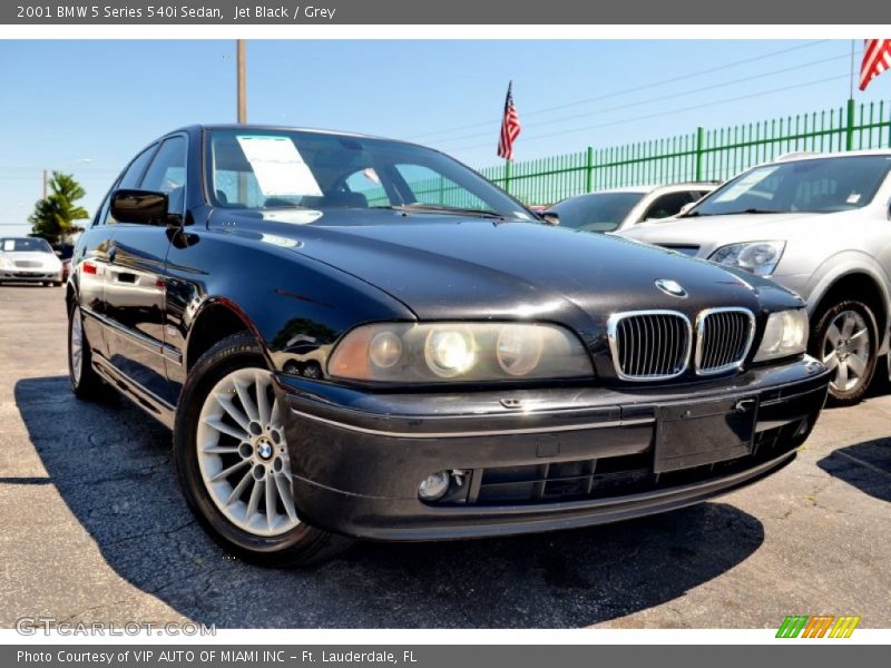 Jet Black / Grey 2001 BMW 5 Series 540i Sedan