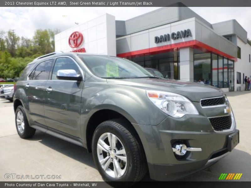 Steel Green Metallic / Light Titanium/Jet Black 2013 Chevrolet Equinox LTZ AWD