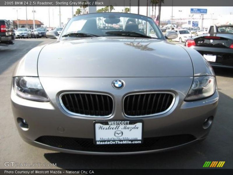 Sterling Grey Metallic / Black 2005 BMW Z4 2.5i Roadster