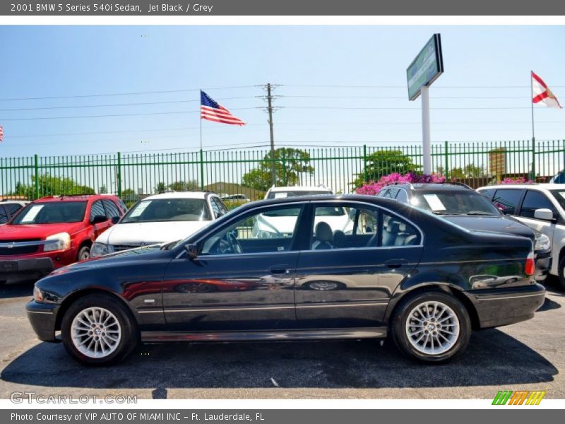 Jet Black / Grey 2001 BMW 5 Series 540i Sedan