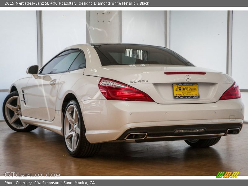 designo Diamond White Metallic / Black 2015 Mercedes-Benz SL 400 Roadster