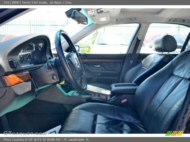 Jet Black / Grey 2001 BMW 5 Series 540i Sedan