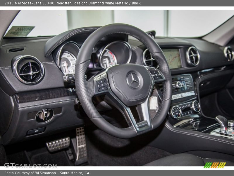 designo Diamond White Metallic / Black 2015 Mercedes-Benz SL 400 Roadster