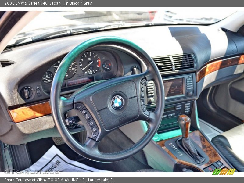 Jet Black / Grey 2001 BMW 5 Series 540i Sedan