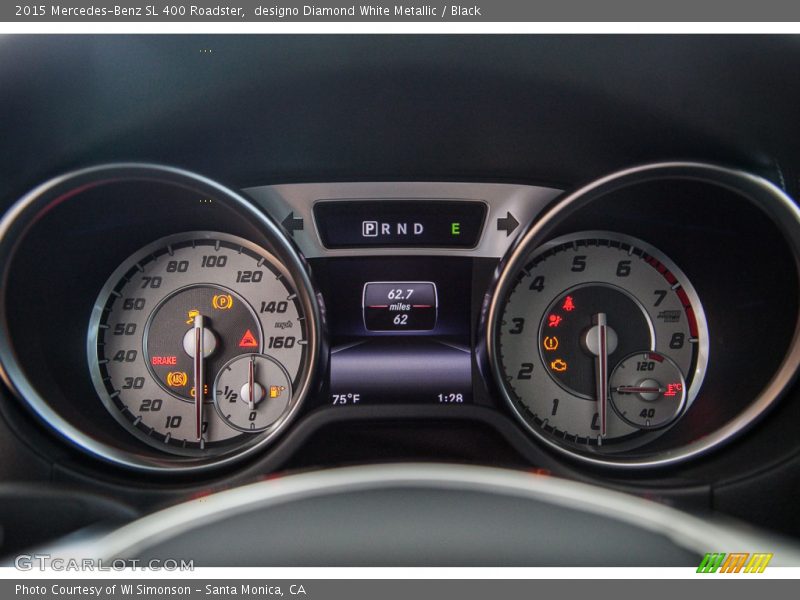 designo Diamond White Metallic / Black 2015 Mercedes-Benz SL 400 Roadster