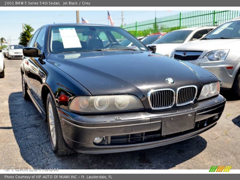 Jet Black / Grey 2001 BMW 5 Series 540i Sedan