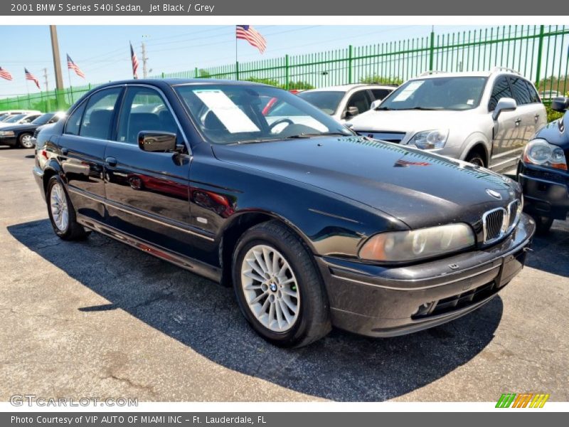 Jet Black / Grey 2001 BMW 5 Series 540i Sedan