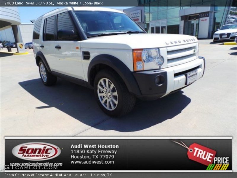 Alaska White / Ebony Black 2008 Land Rover LR3 V8 SE