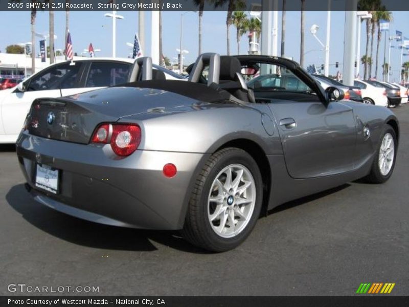 Sterling Grey Metallic / Black 2005 BMW Z4 2.5i Roadster