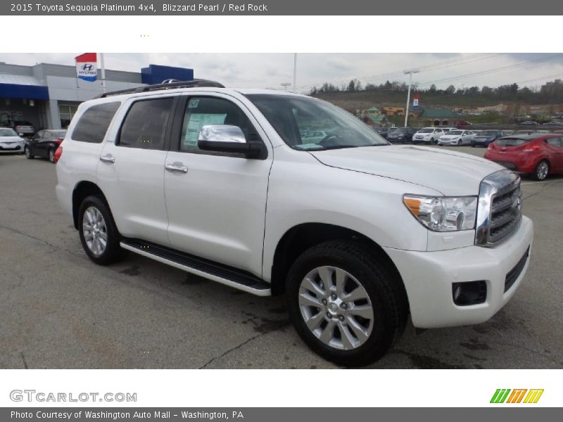 Blizzard Pearl / Red Rock 2015 Toyota Sequoia Platinum 4x4