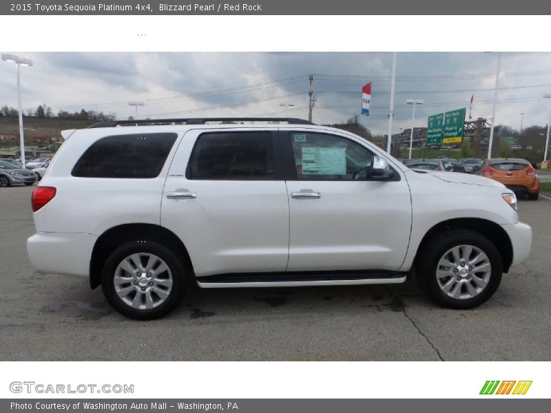 Blizzard Pearl / Red Rock 2015 Toyota Sequoia Platinum 4x4