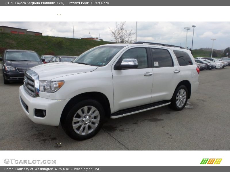 Blizzard Pearl / Red Rock 2015 Toyota Sequoia Platinum 4x4