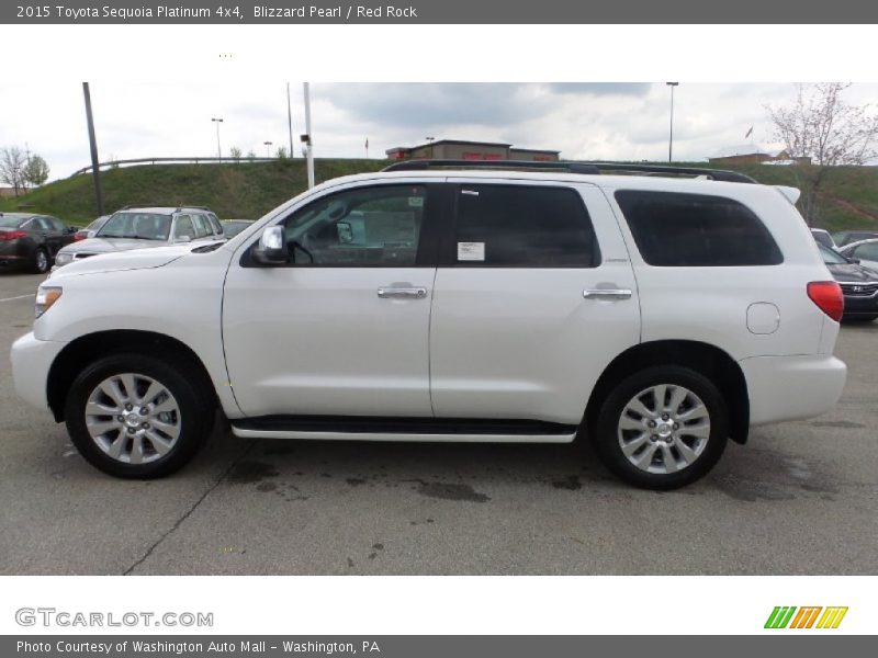 Blizzard Pearl / Red Rock 2015 Toyota Sequoia Platinum 4x4