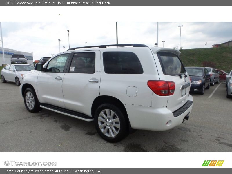 Blizzard Pearl / Red Rock 2015 Toyota Sequoia Platinum 4x4