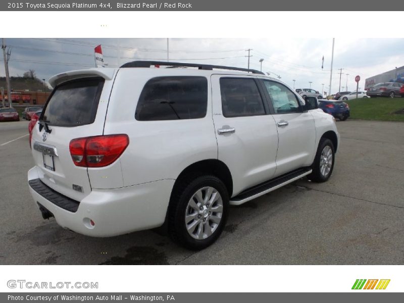 Blizzard Pearl / Red Rock 2015 Toyota Sequoia Platinum 4x4