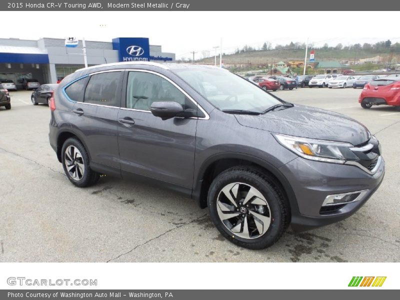 Modern Steel Metallic / Gray 2015 Honda CR-V Touring AWD