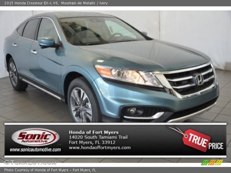 Mountain Air Metallic / Ivory 2015 Honda Crosstour EX-L V6