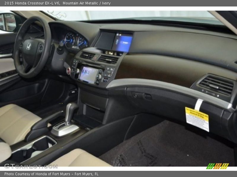 Mountain Air Metallic / Ivory 2015 Honda Crosstour EX-L V6