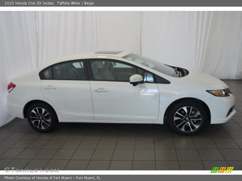 Taffeta White / Beige 2015 Honda Civic EX Sedan